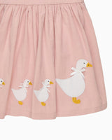 Baby Cord Duck Dress in Dusty Pink
