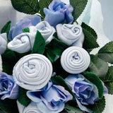 Hand Tied Baby Clothes Bouquet With Personalized Snuggle Wrap