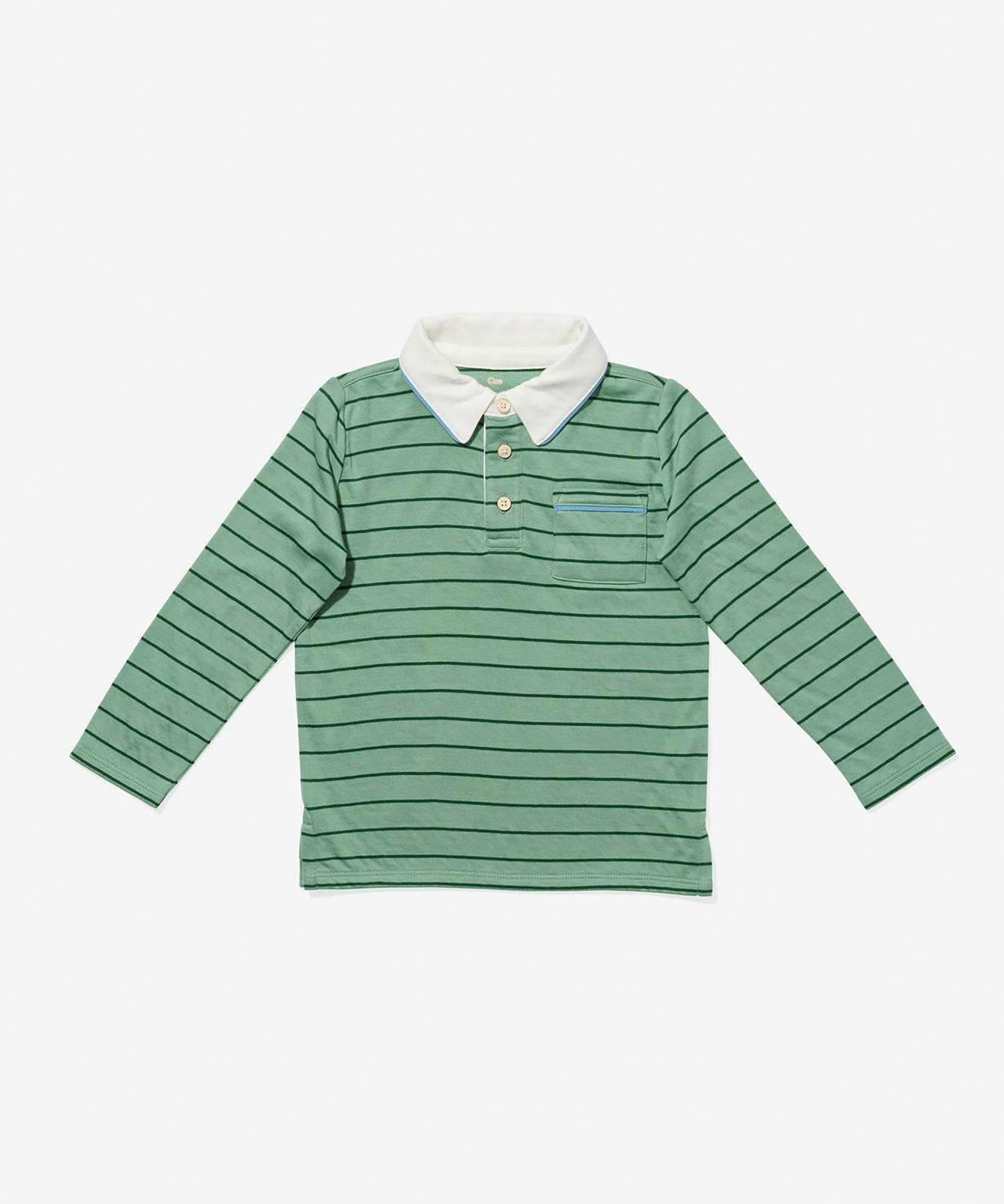 Parker Polo, Sage Fine Stripe