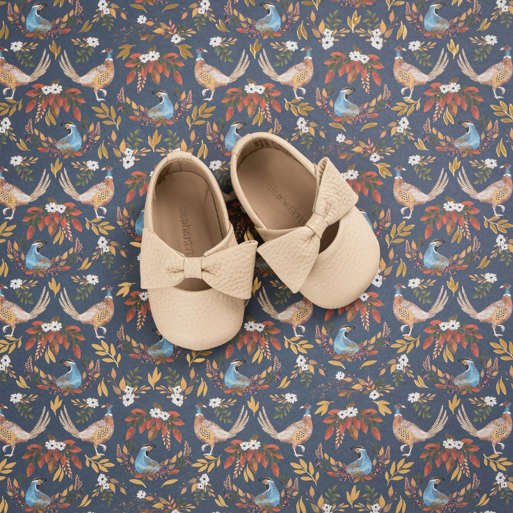 Baby Bow Ballet Flat | Cream Leather