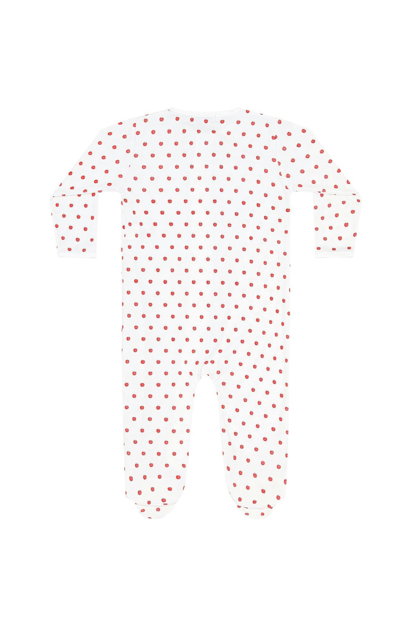 Little Apples Zipper Footie