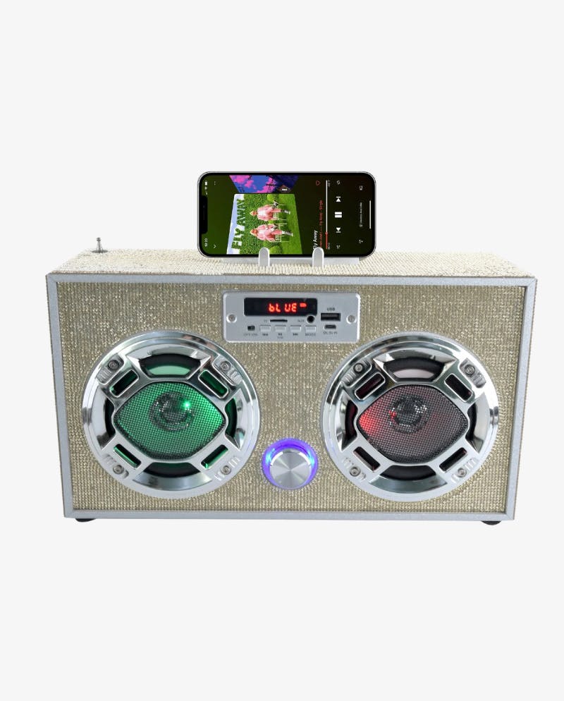Bluetooth Fm Radio W LED Speakers