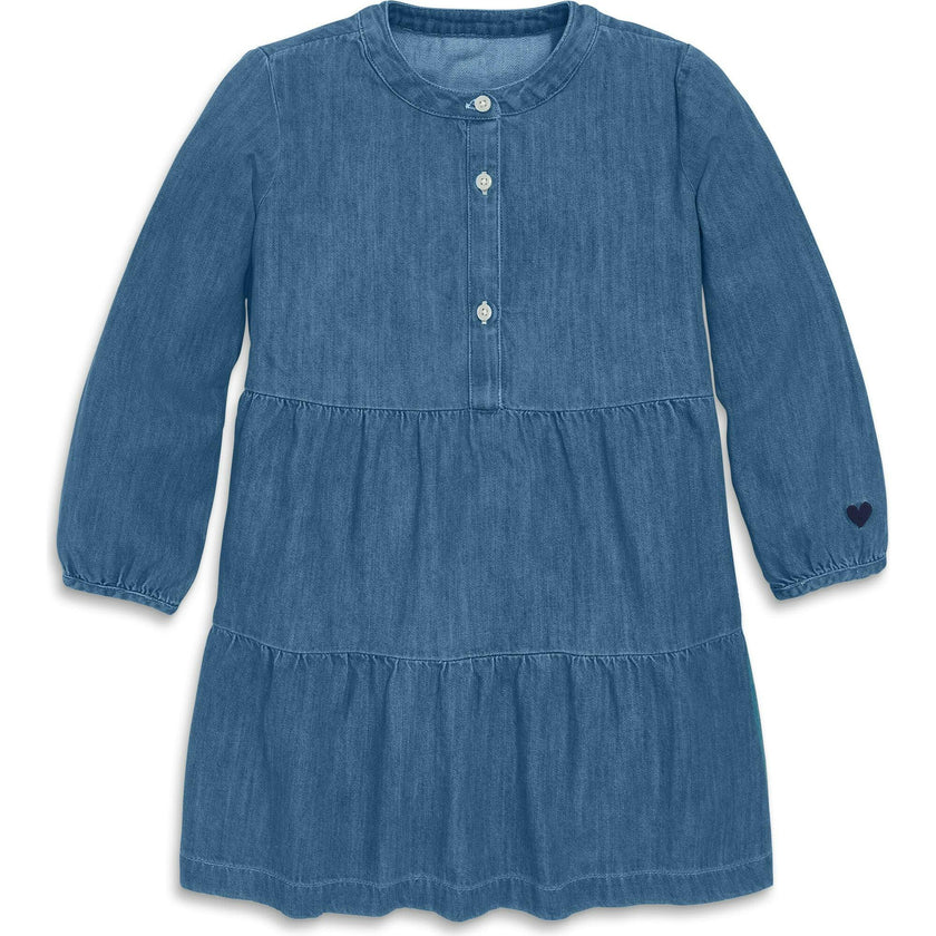Kids chambray popover dress
