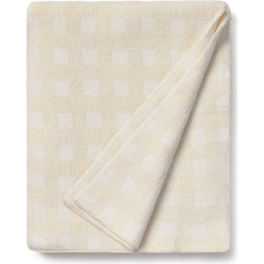 Knitted Blanket Vichy Ivory