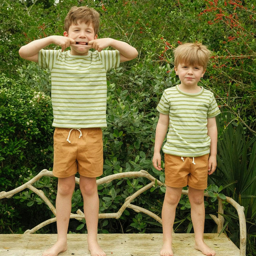 Willie T-Shirt, Palm Stripe