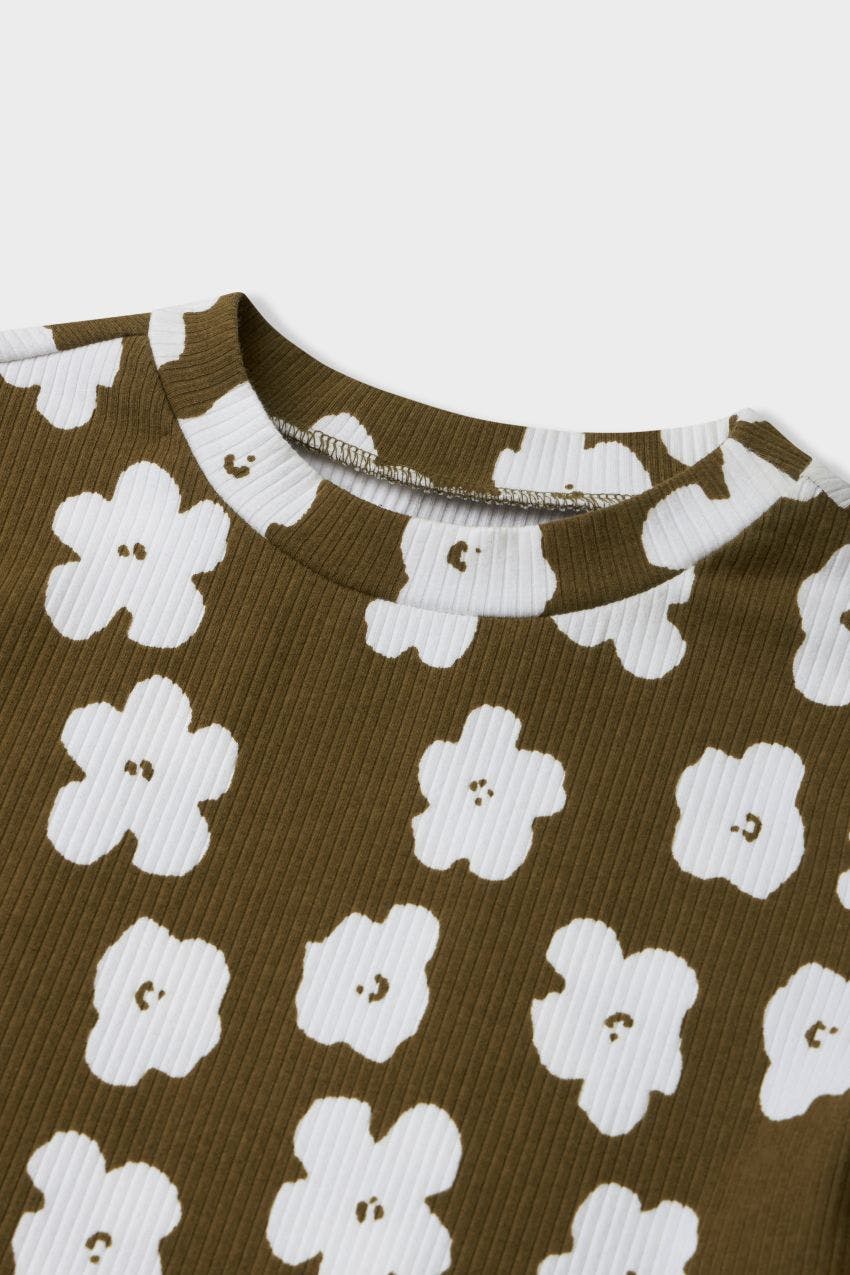Organic Cotton Cropped Ribbed Shirt