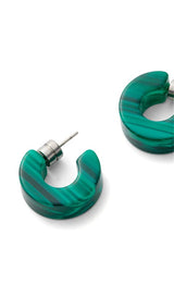 Muse Hoops in Malachite