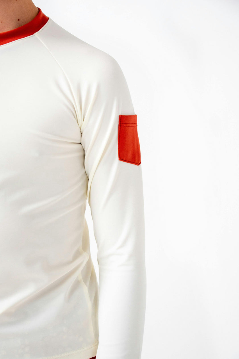 Leo Rashguard Ivory And Terracotta