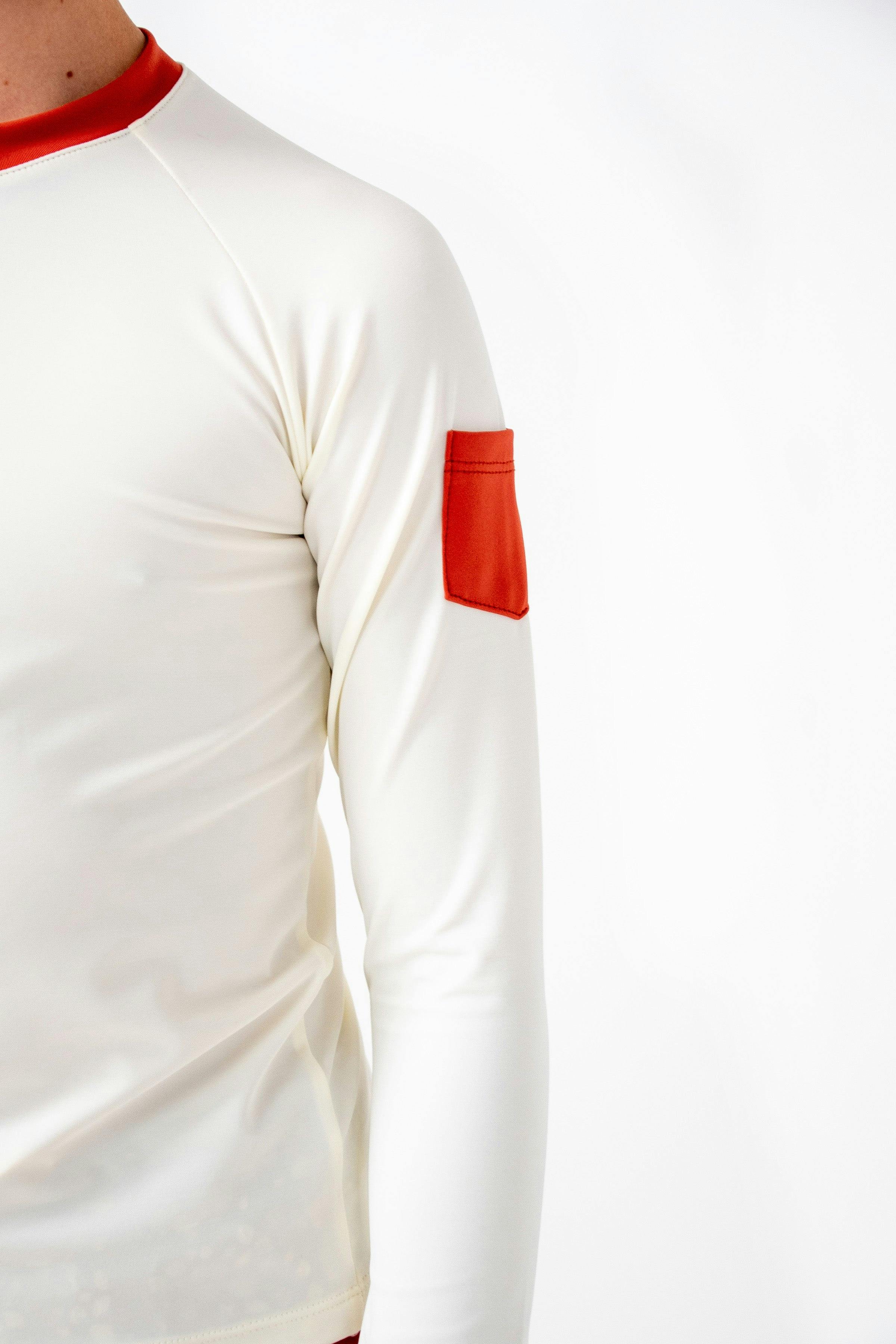 Leo Rashguard Ivory And Terracotta