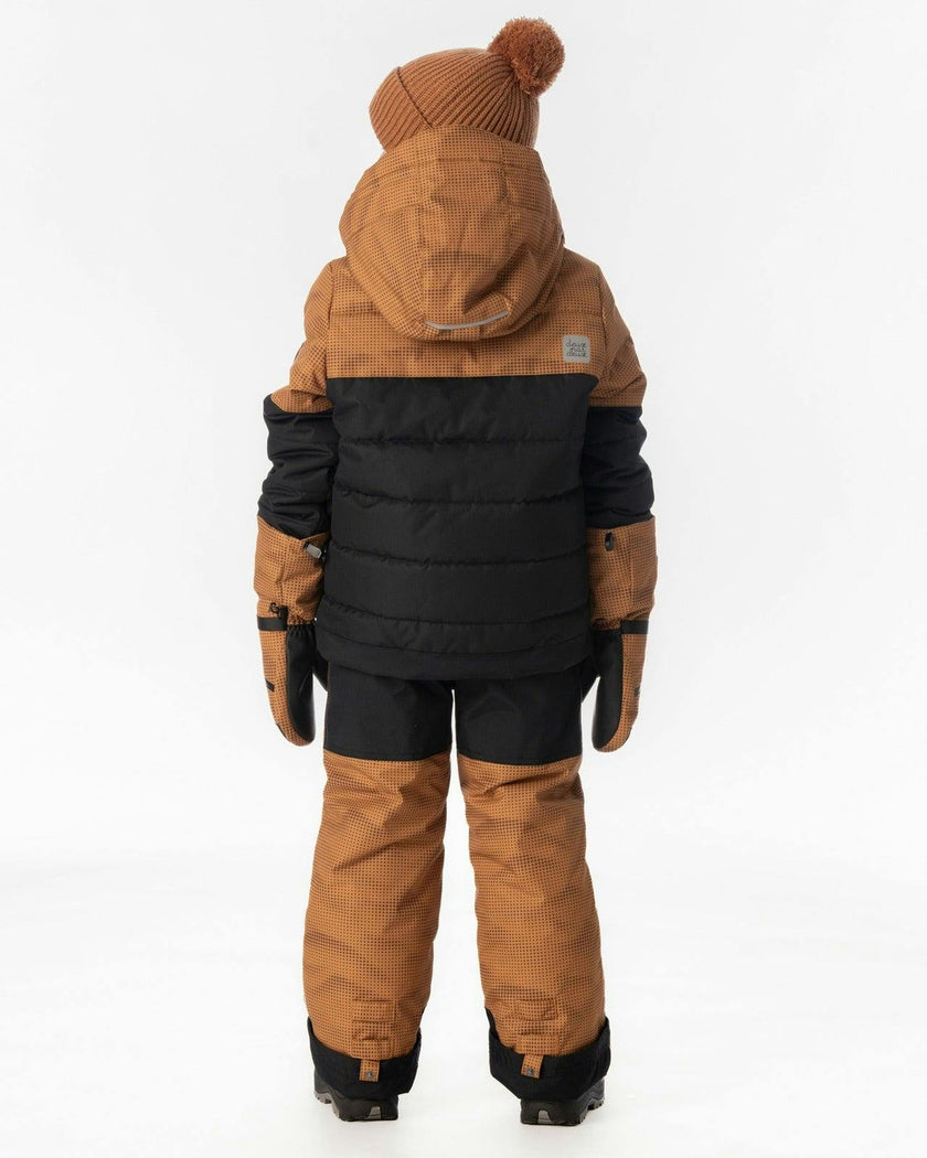 Two Piece Play Snowsuit Brown And Black With Brown Pants