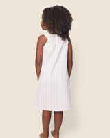 Girl's Twill Amelie Nightgown in Pink Stripe