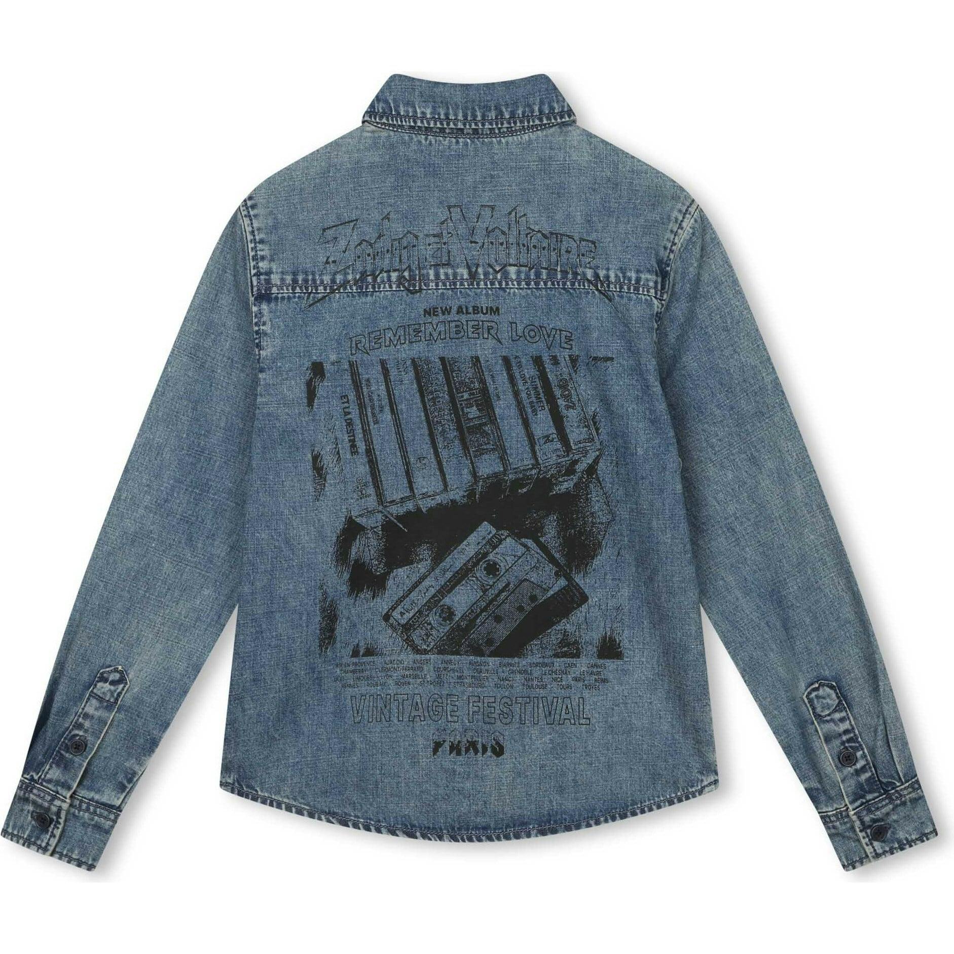 Vintage Festival Cotton Denim Shirt