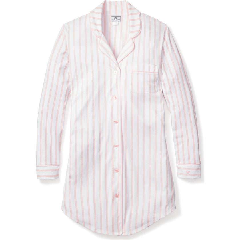 Women's Pima Nightshirt in Pink Stripe