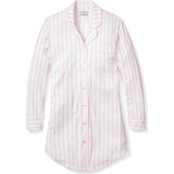 Women's Pima Nightshirt in Pink Stripe