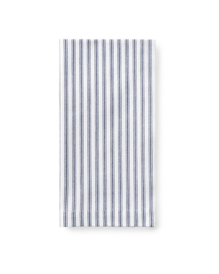 Signature Navy French Ticking Table Linen
