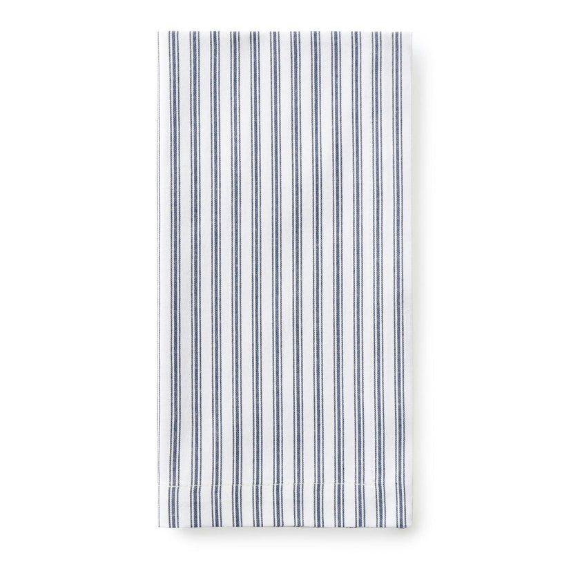 Signature Navy French Ticking Table Linen
