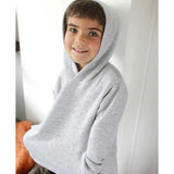 Boy Cream Long Hooded Pocket Jersey 100% Cotton