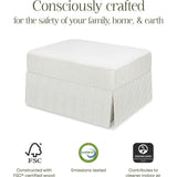 Crawford Gliding Ottoman in Fog Chatham Stripe Performance Eco-Weave