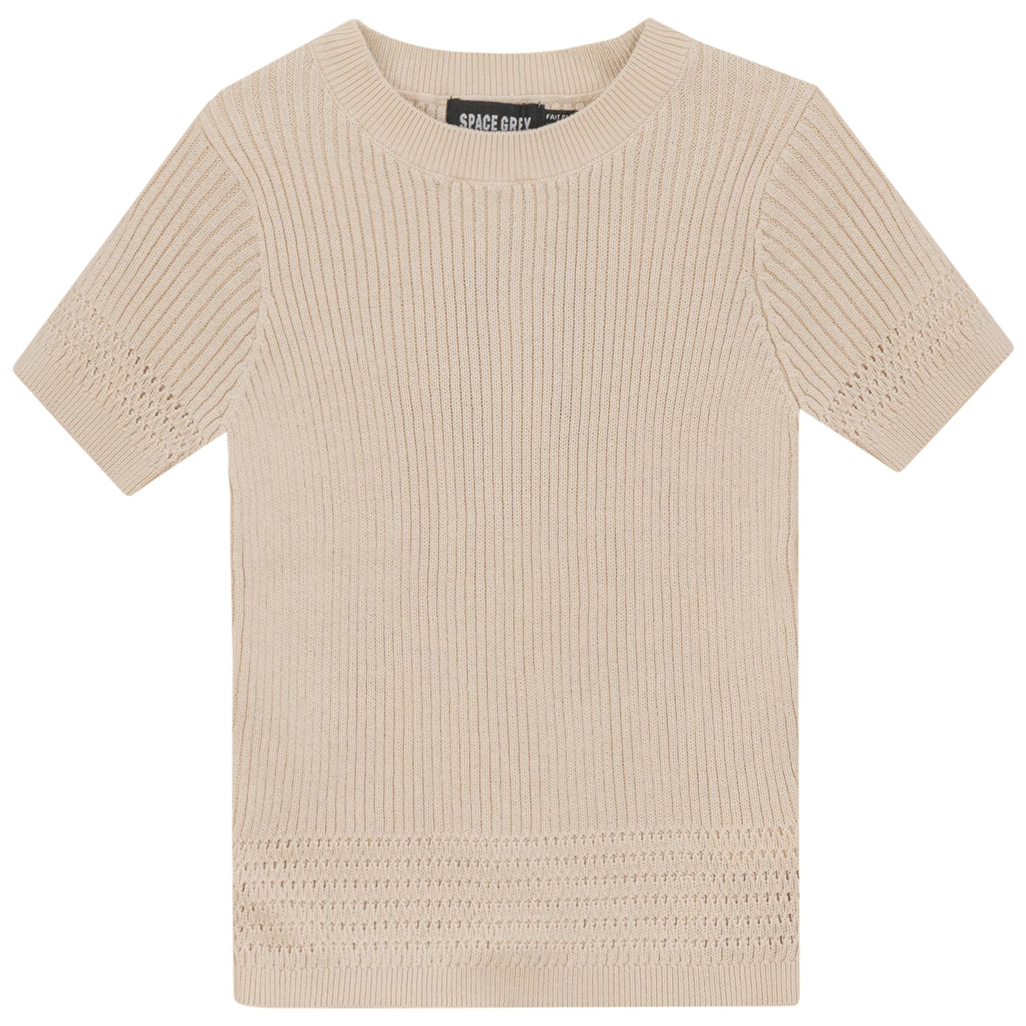 Ribbed Short Sleeve Sweater