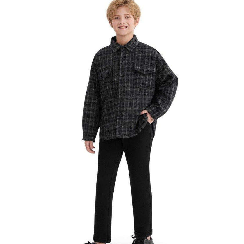 Black Plaid Flannel Shirt