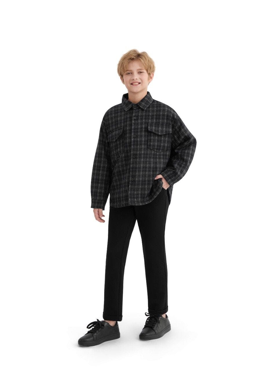 Black Plaid Flannel Shirt