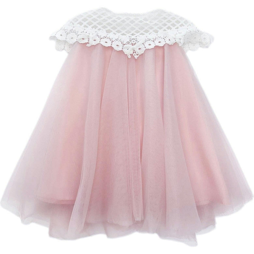 Rosa Pink Tulle Flower Dress