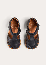 Leather Fishermans Sandals in Navy (21-27EU)