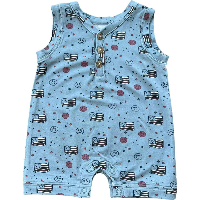 Boy's Sleeveless Romper Balloon Dogs