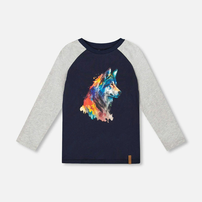 Long Raglan Sleeve Jersey Tee
