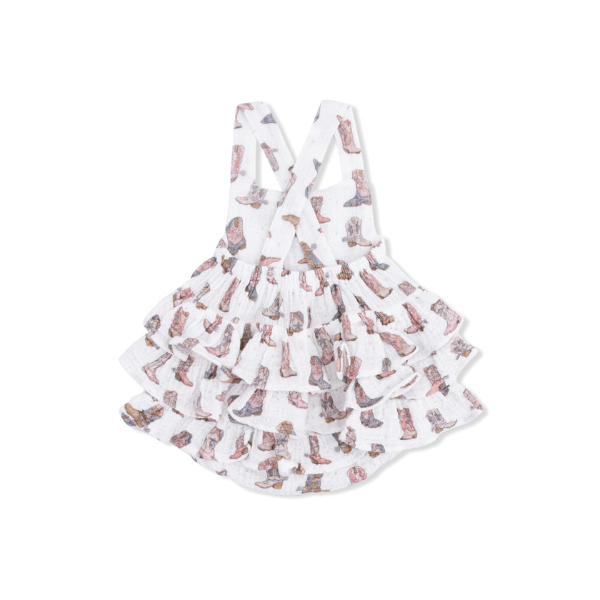 Cowgirl Boots - Ruffle Sunsuit