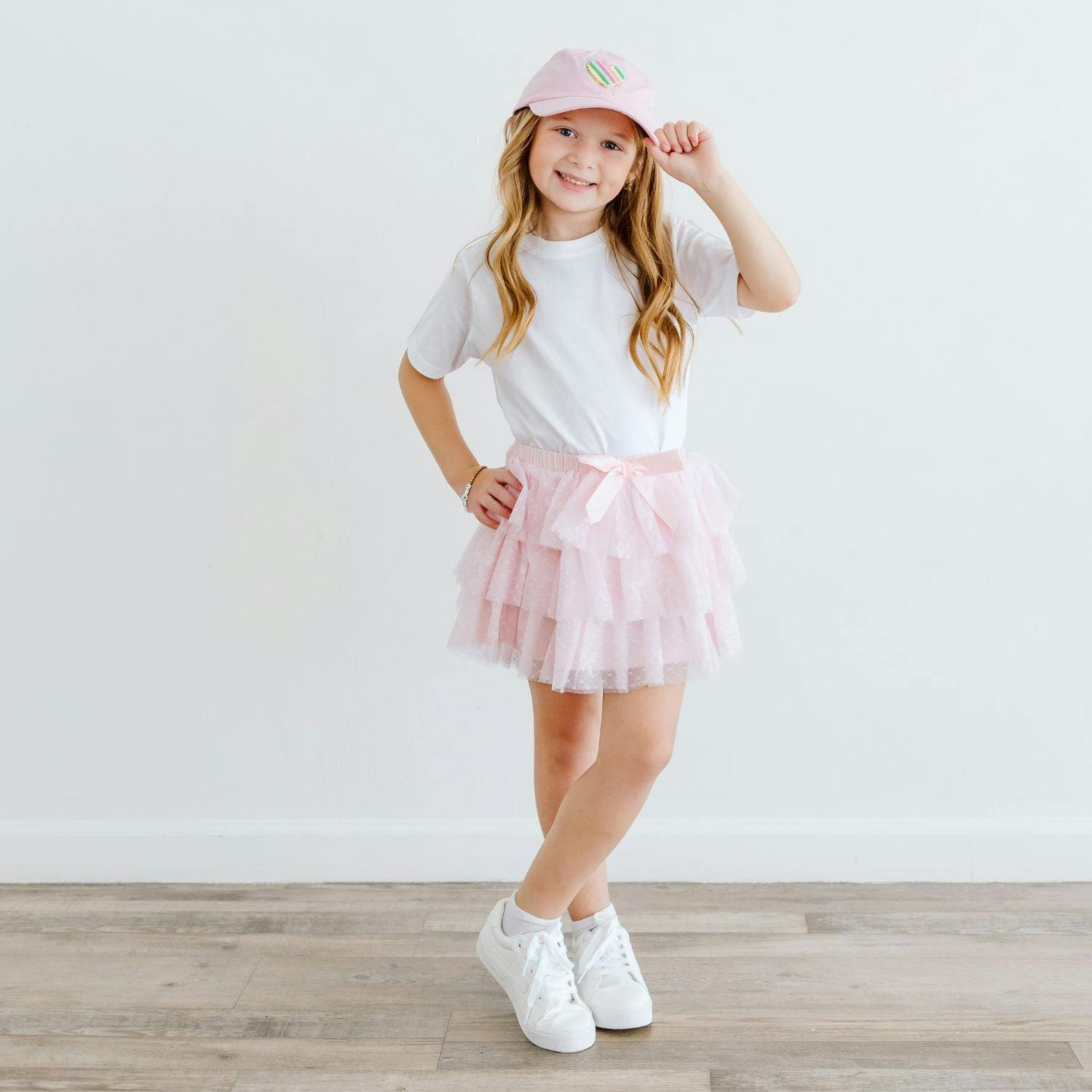 Rainbow Heart Patch Baseball Hat - Ballet