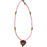 Rainbow Heart Pendant Necklace