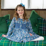 Dahlia Smocked Button-Front Dress