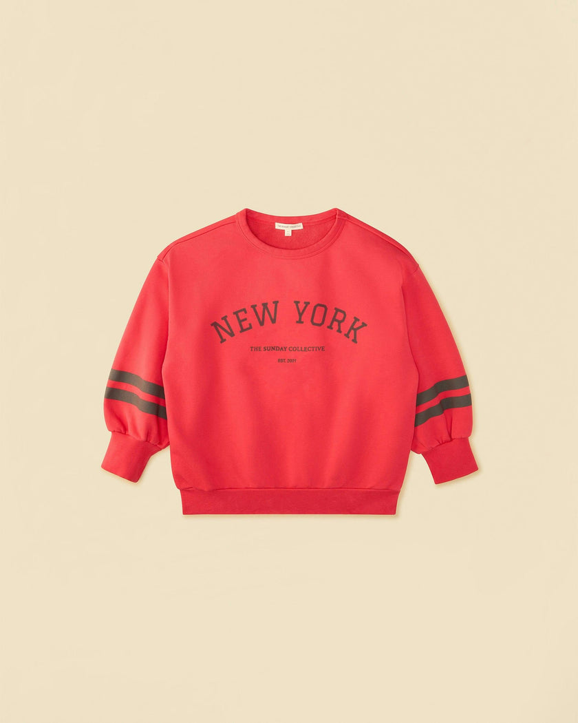 Organic Sunday Sweatshirt in Faded Red