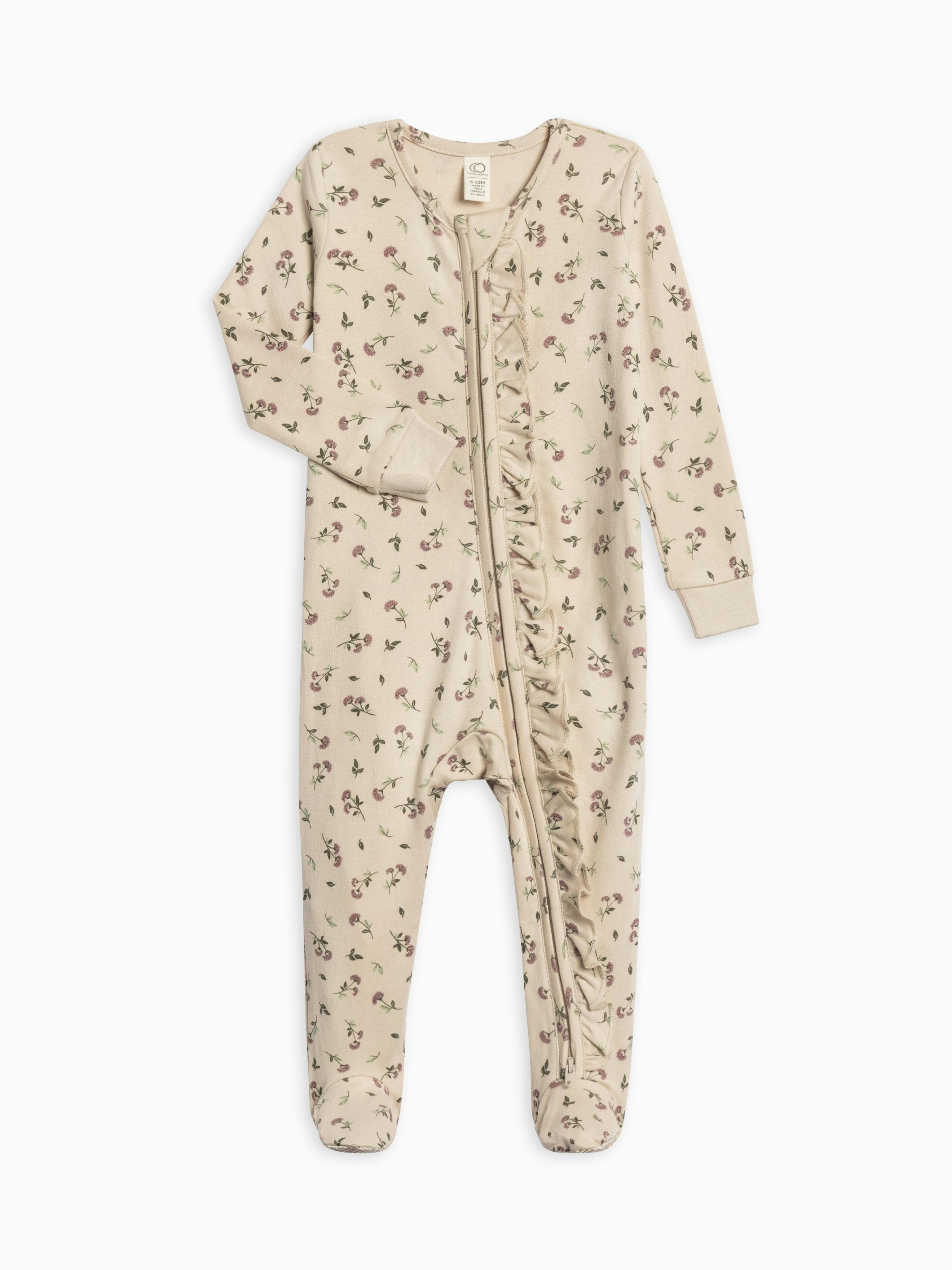 Neve Ruffle Zipper Footie