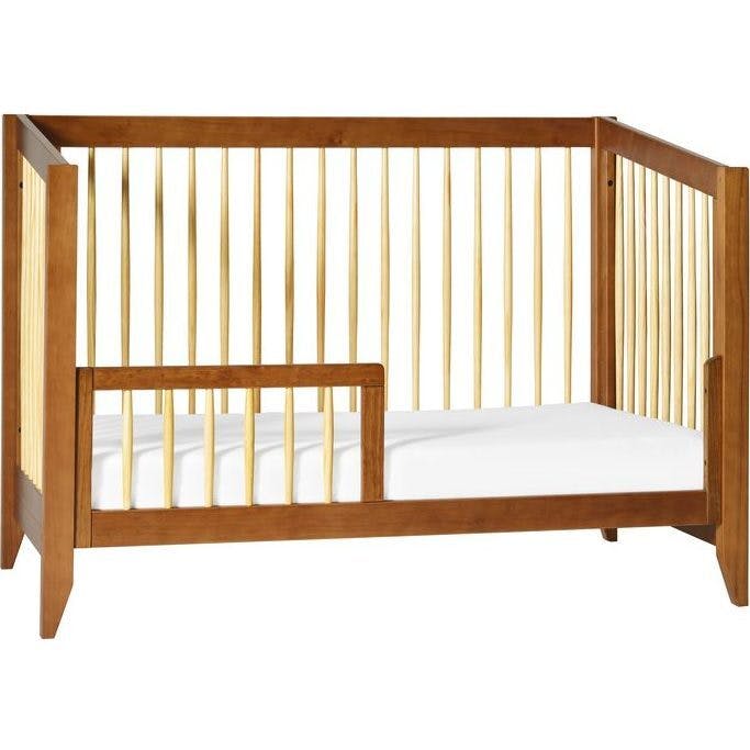 Sprout 4-in-1 Convertible Crib with Toddler Bed in Chestnut & Natural Conversion Kit
