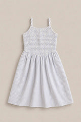 Mini Maxwell Dress in Blue & White Pinstripe