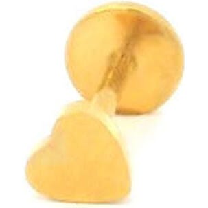 Heart Titanium Flat Back Stud Earring