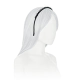 Black Beaded Edge Headband