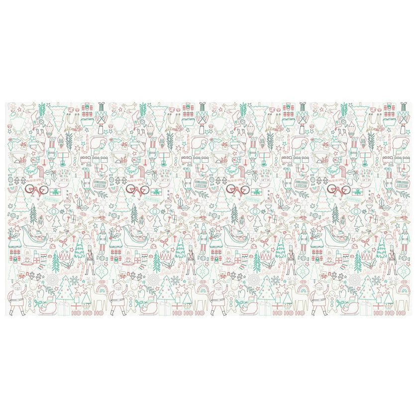 Christmas Color In Activity Tablecloth