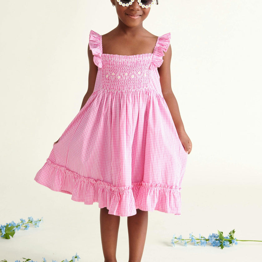 Hand-Smocked Girls Sundress Lucy