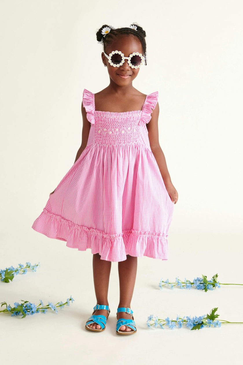 Hand-Smocked Girls Sundress Lucy