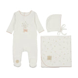 Nature's Florals Layette Set Ivory & Rose