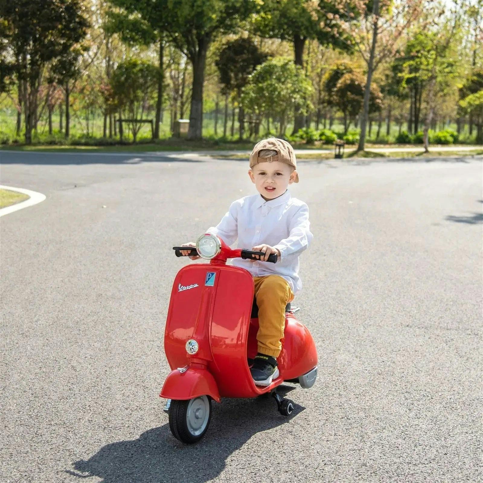 12V Kid's Vespa Electric Ride-On Scooter