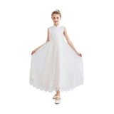 White Alvaria Sleeveless Lace Dress