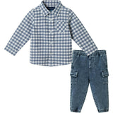 Infant Buttondown Denim Jogger Set