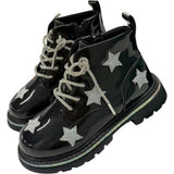 Black Rainbow Shimmer Stars Boots