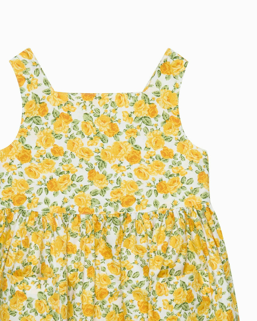 Adelina Summer Dress in Yellow Petite Rose