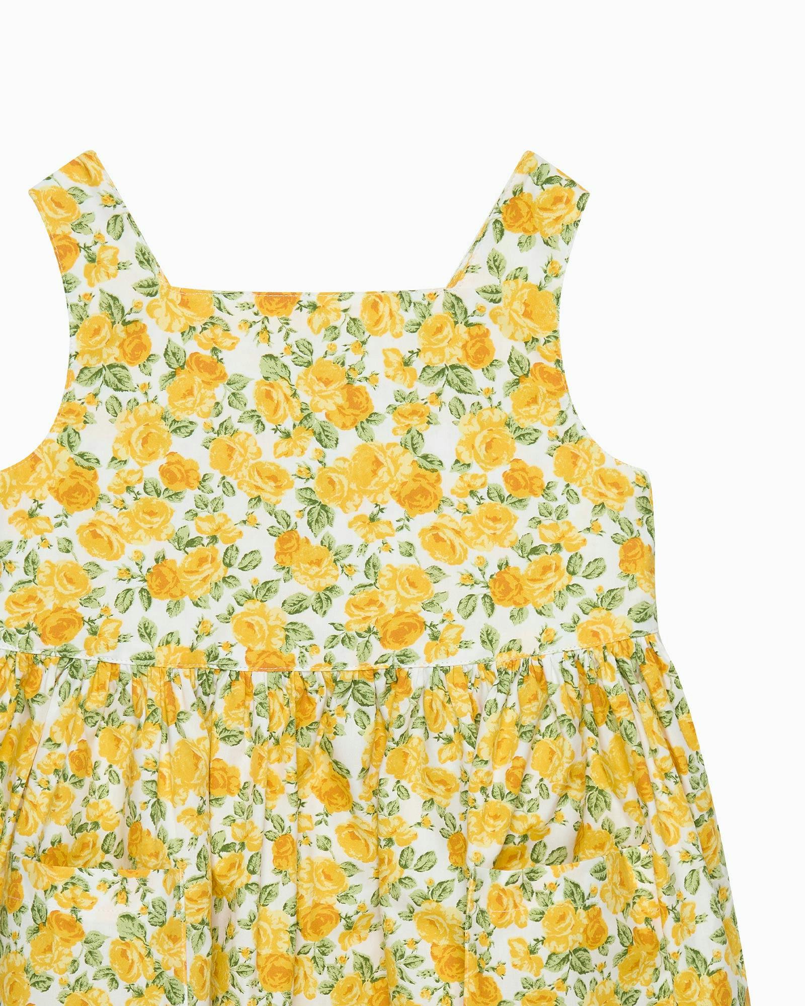 Adelina Summer Dress in Yellow Petite Rose