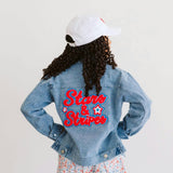 Stars and Stripes Patch Denim Jacket